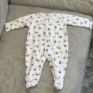 Never worn Kissy Kissy footie pajamas (9 months size)